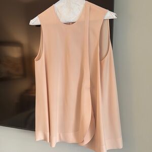 Balenciaga peach pink silk top